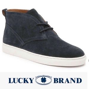 SOLD-Lucky Brand Women’s Lorelle Mid Top Sneaker, Dark Lagoon Blue. Size 6.5